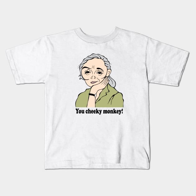 JANE GOODALL FAN ART!! Kids T-Shirt by cartoonistguy